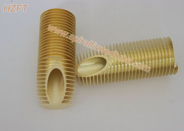 By Roll Forming Process , Copper Spiral Finned Tube For Liquid Cooling And Heating​