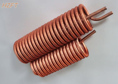 Scambiatore di calore di rame alettato economizzatore d'energia della bobina per spessore della parete trattato dei dispositivi di raffreddamento 0.75MM